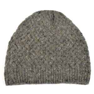 FERRUCCIO VECCHI Donegal Beanie Light Gray One Size Wool Blend Hat $60